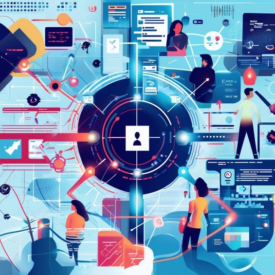 A data ecosystem where customer data flows seamlessly between marketing, sales, and service tools