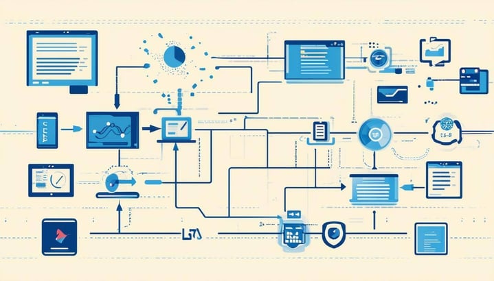 A minimalistic flowchart that explains how when data is scattered across tools and platforms, it creates invisible roadblocks that can seriously hinde